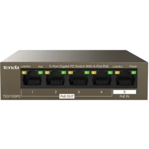 5-port-tenda-teg1105pd-gigabit-network-switch-with-4-port-power-over-ethernet-passthrough-0