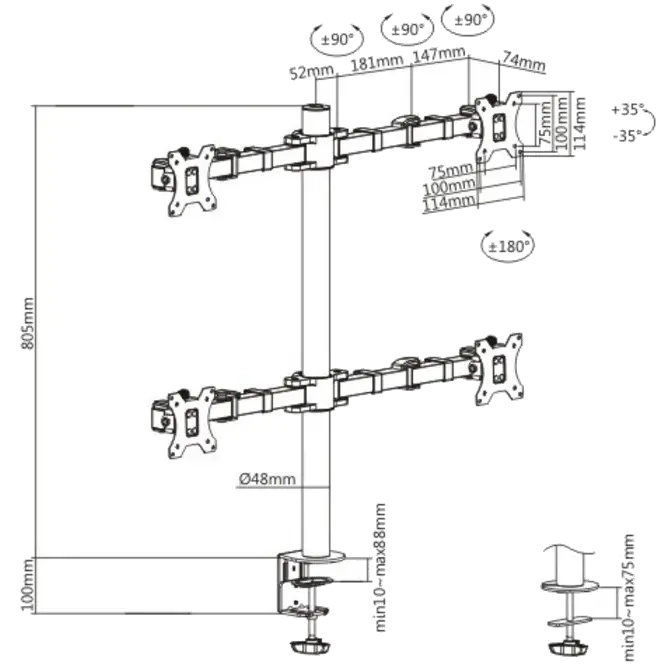brateck-ldt33-c048-brateck-quad-steel-articulating-monitor-arm-17-32-1