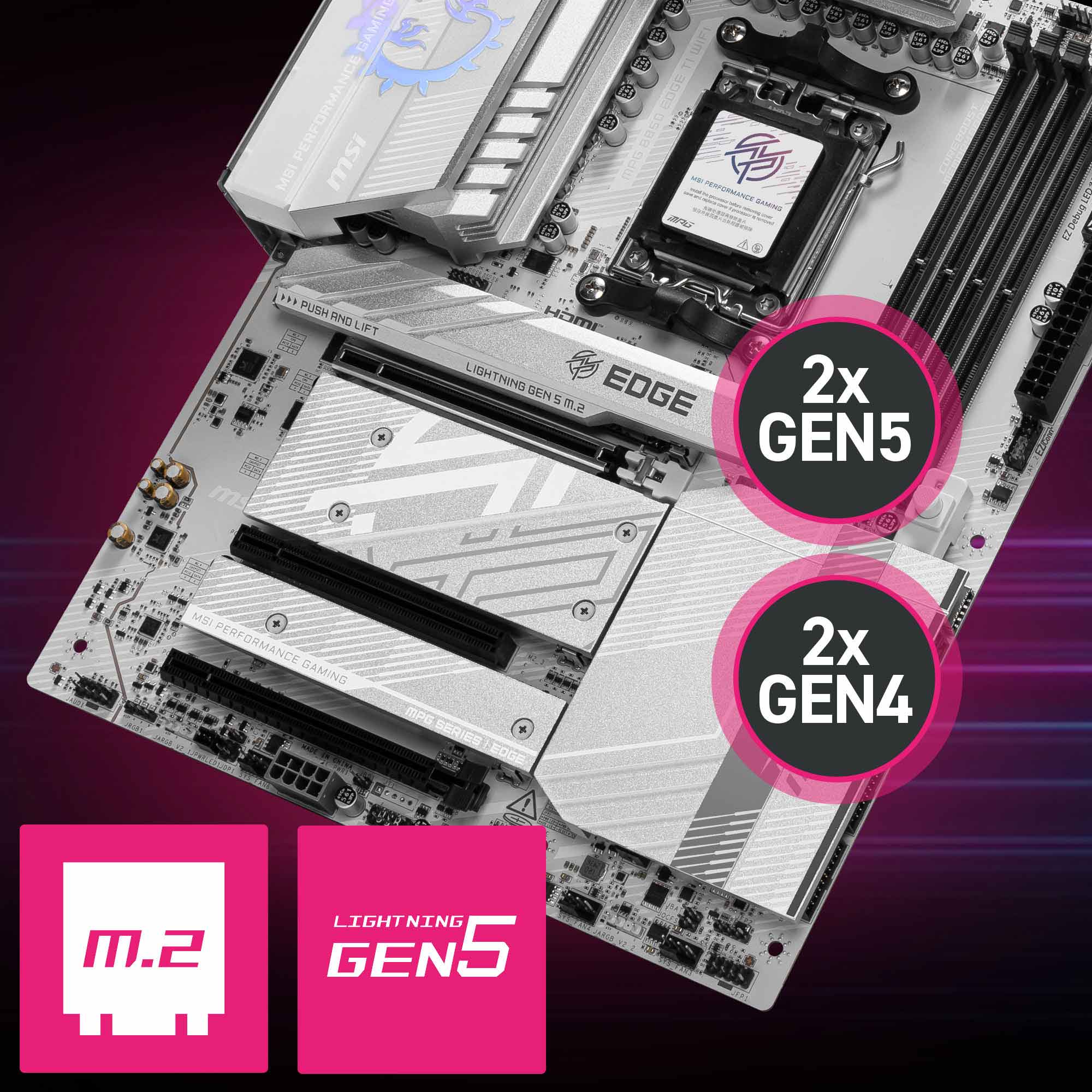 MSI AM5 ATX MPG B850 EDGE TI WIFI Motherboard