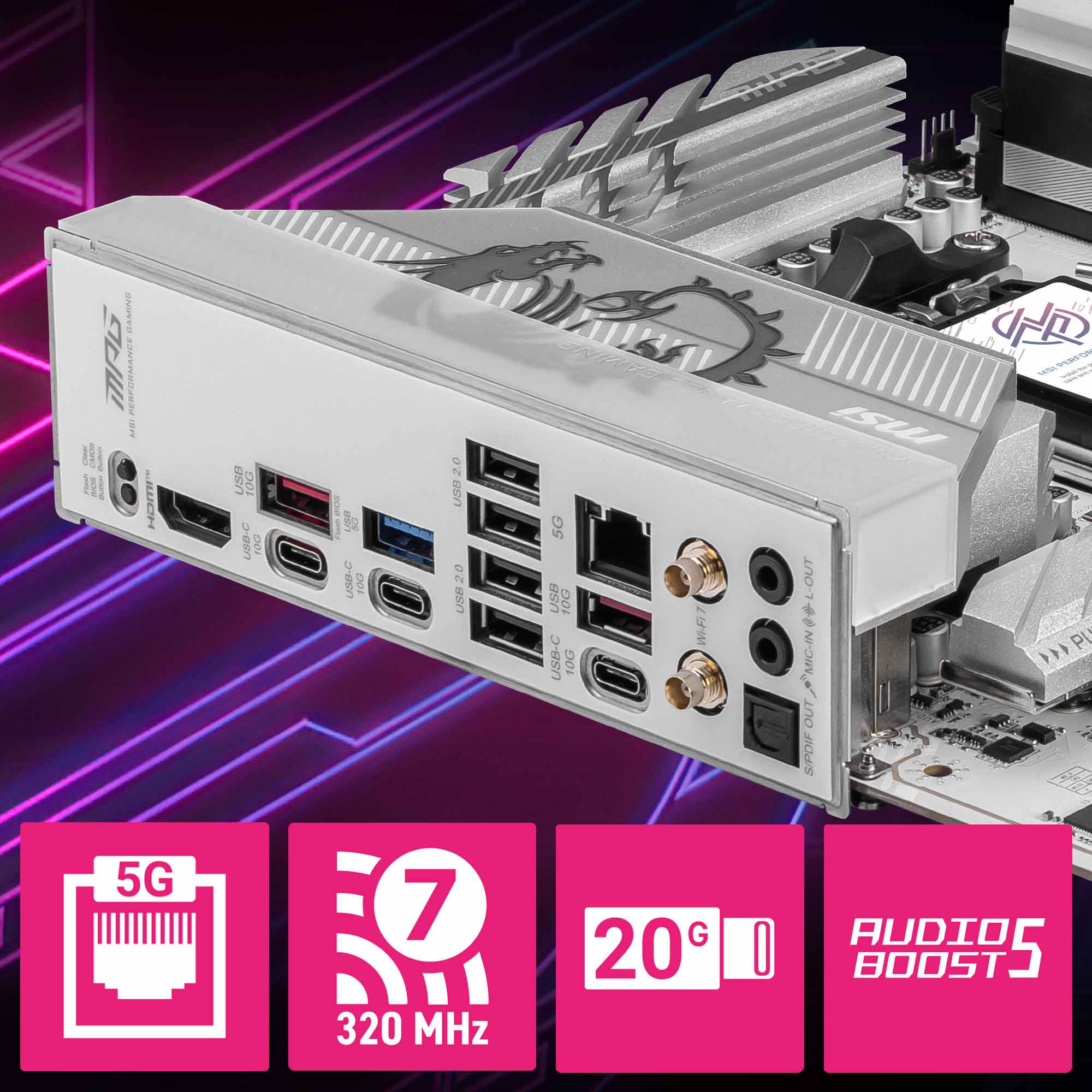 MSI AM5 ATX MPG B850 EDGE TI WIFI Motherboard