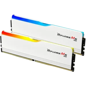 32gb-ddr5-(2x16gb)-g.skill-6000mt/s-ripjaws-m5-rgb-xmp-ram-white-0