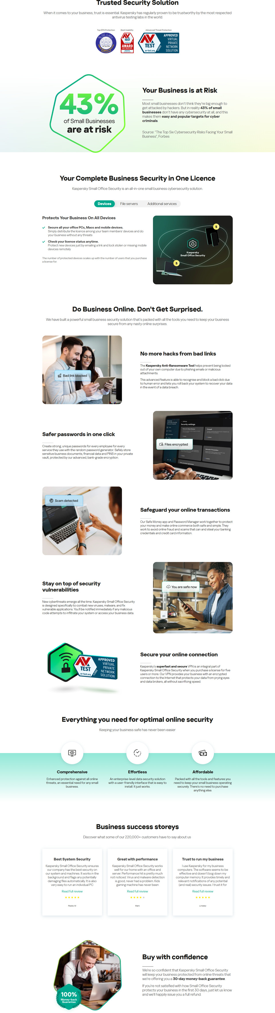 kaspersky small office security 5 user server - 1 year