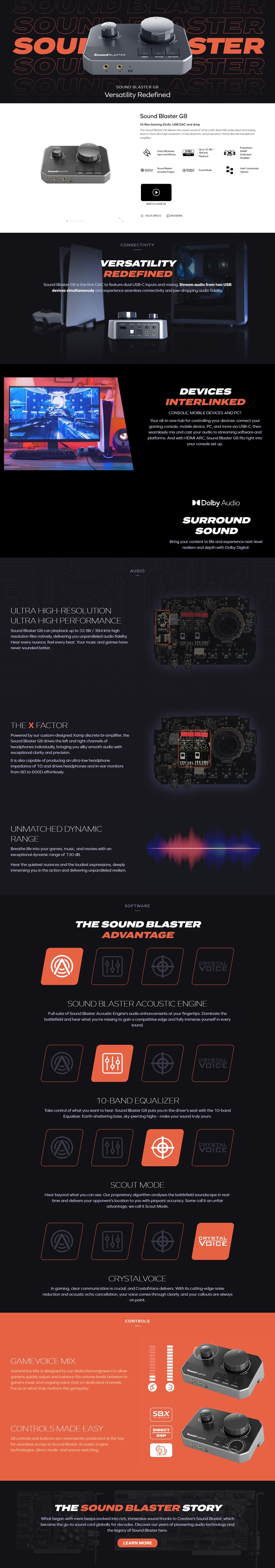 creative sound blaster g8 hi-res gaming dual usb dac and amp