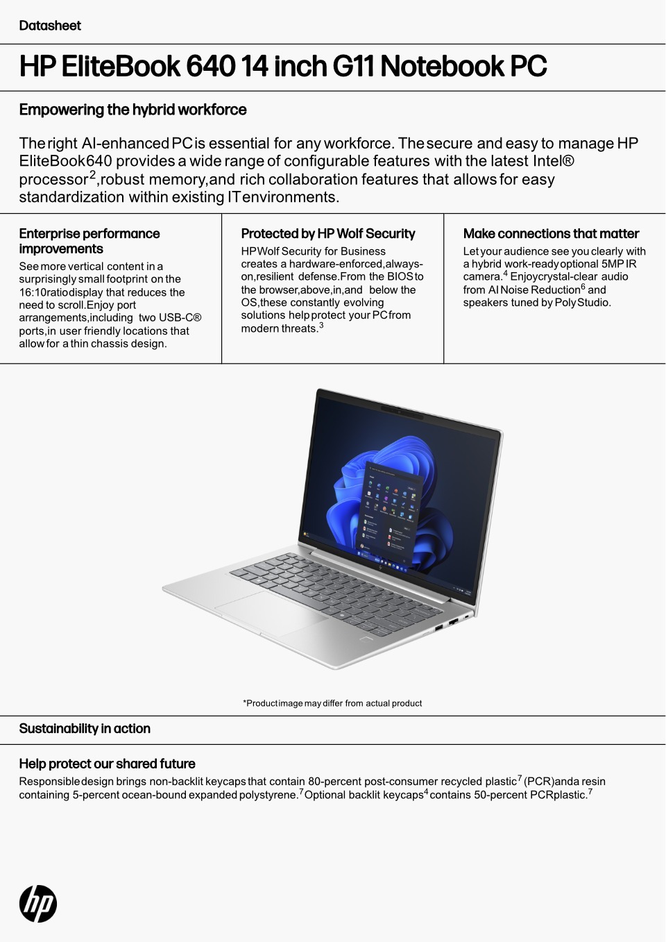 hp elitebook 640 g11 14 core ultra 7 laptop win 11 pro a4ve6pt