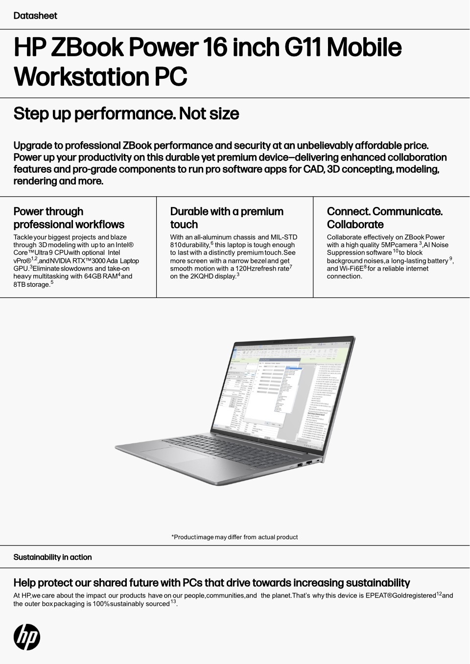 hp zbook power g11 16 touch core ultra 7 500 ada laptop win 11 pro a71dppt
