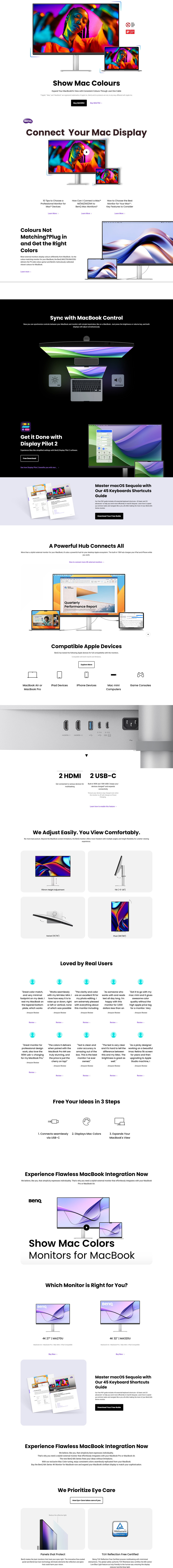 27 benq ma270u 4k uhd ips monitor for macbook pro and macbook air