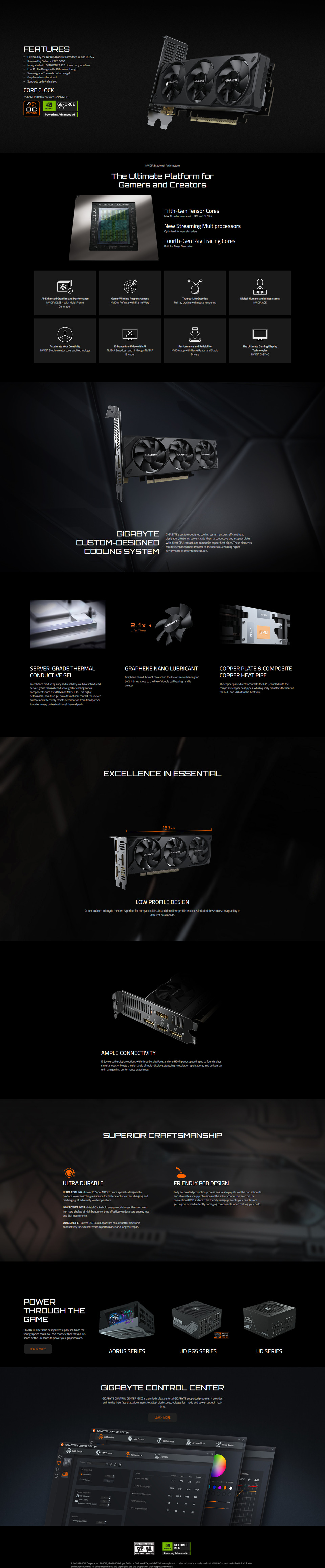 gigabyte geforce rtx 5060 oc low profile 8gb gddr7 graphics card