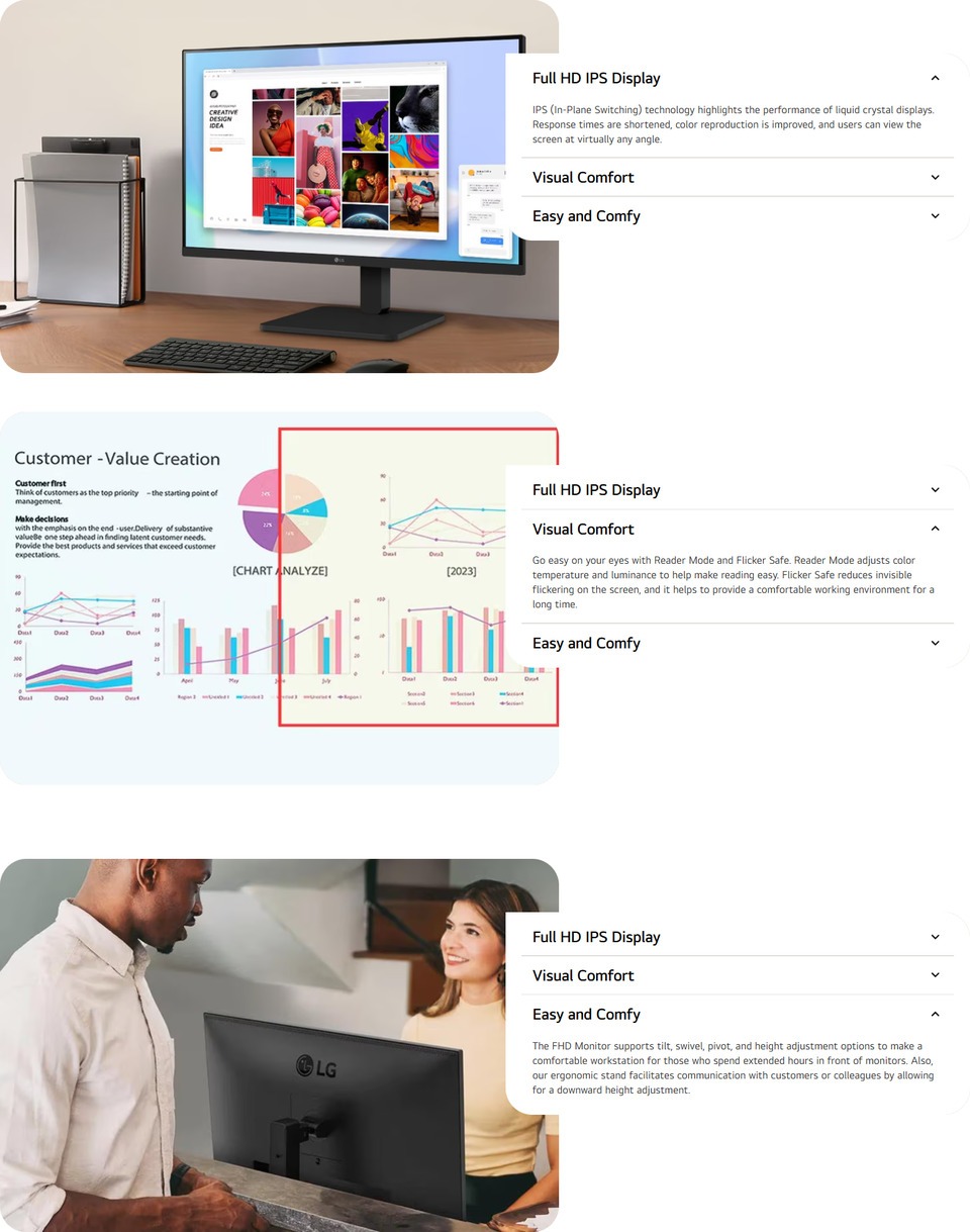 27 lg 27ba850 fhd 100hz ips monitor with usb-c hub and webcam