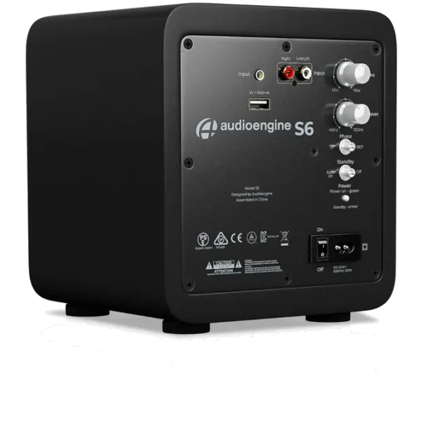 Audioengine S6 Powered Subwoofer Black - Computer Alliance