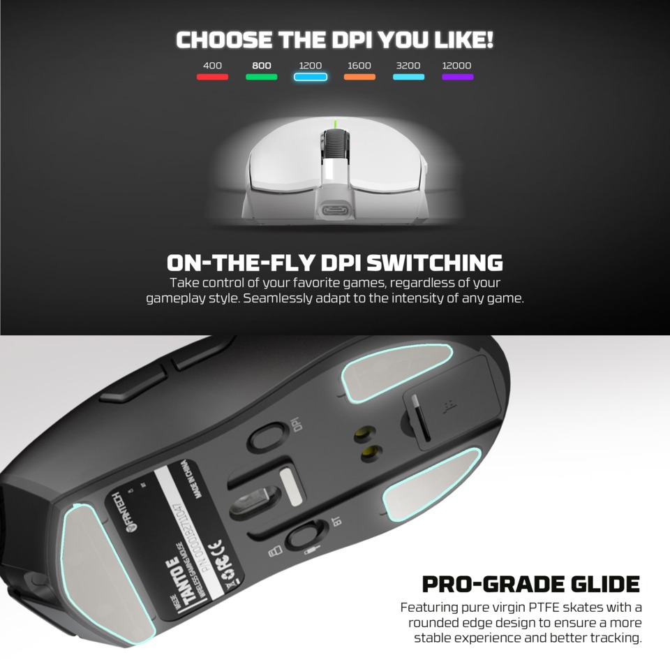 fantech tanto e wireless gaming mouse with dock black