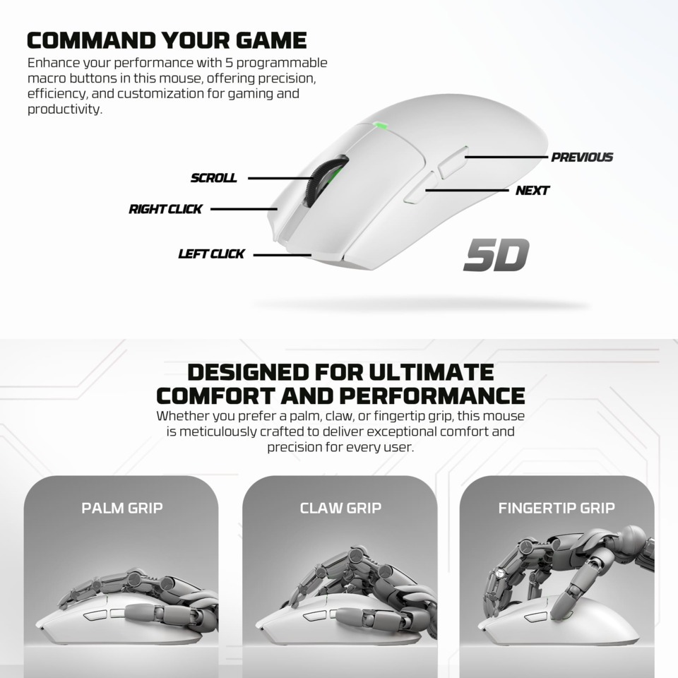 fantech tanto e wireless gaming mouse with dock black