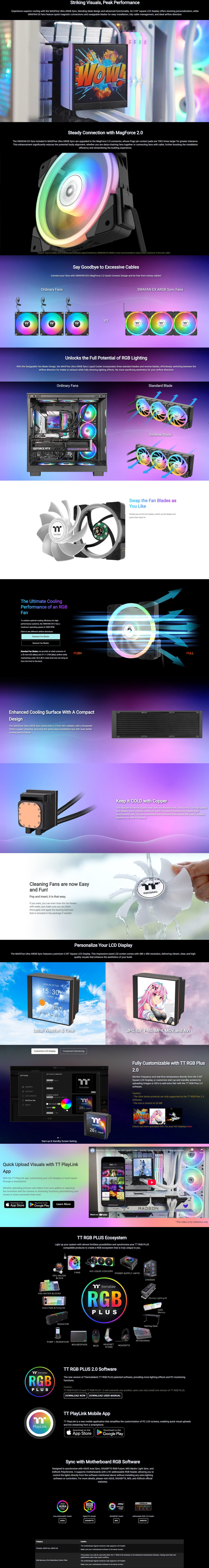 thermaltake magfloe 360 ultra argb sync aio liquid cooler black