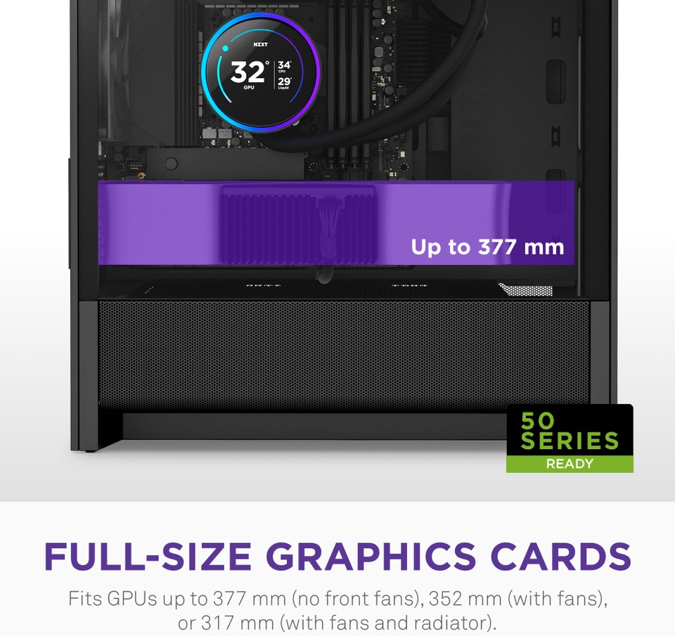 nzxt h3 flow micro-atx case black