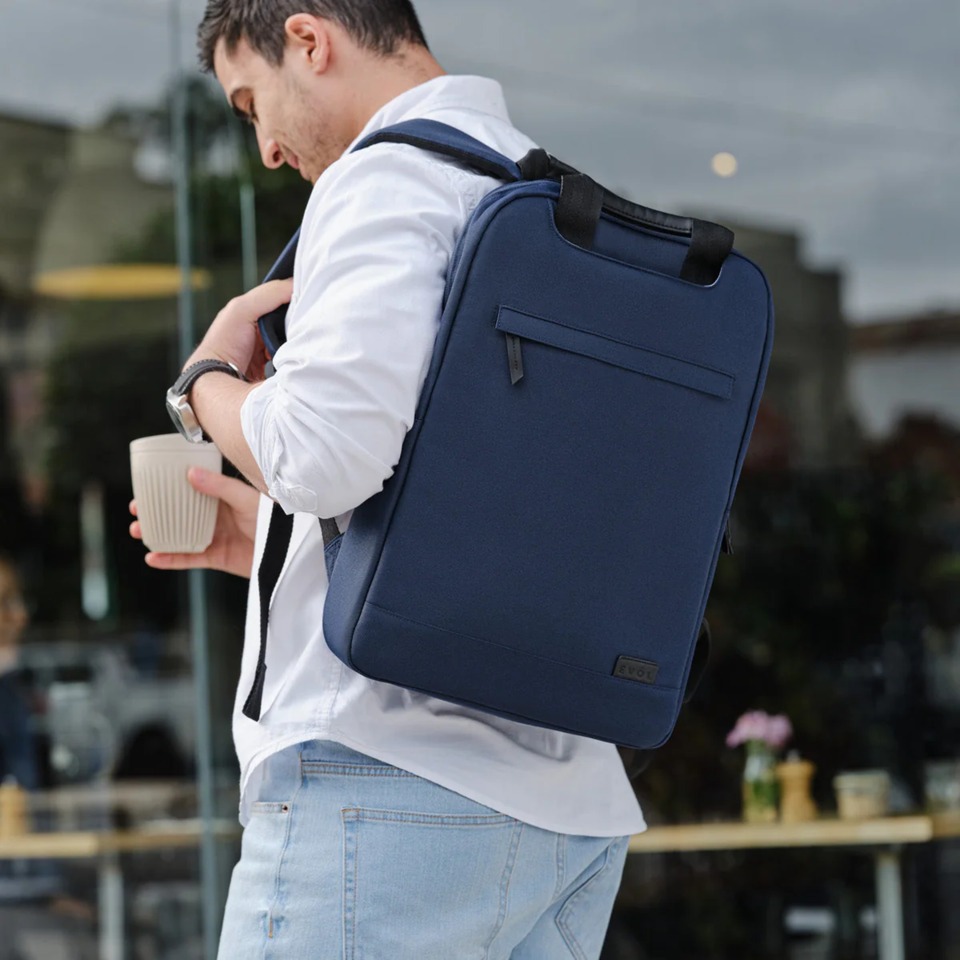 generation earth 156 tech laptop backpack blue