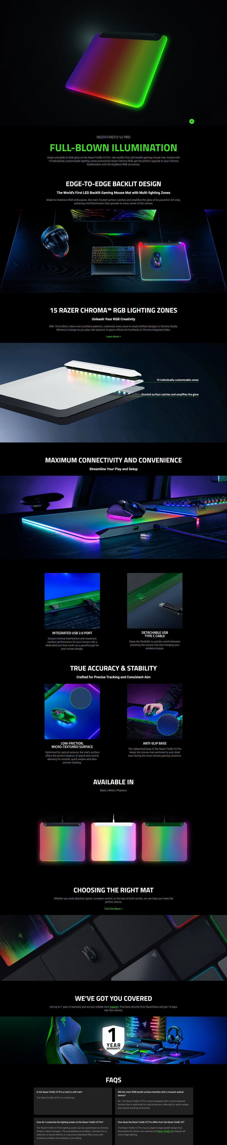 razer firefly v2 pro rgb mouse pad phantom green