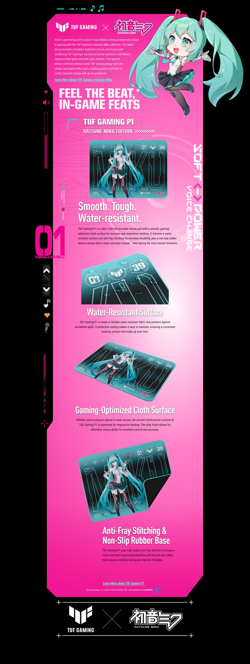 asus tuf gaming p1 mousepad hatsune miku edition