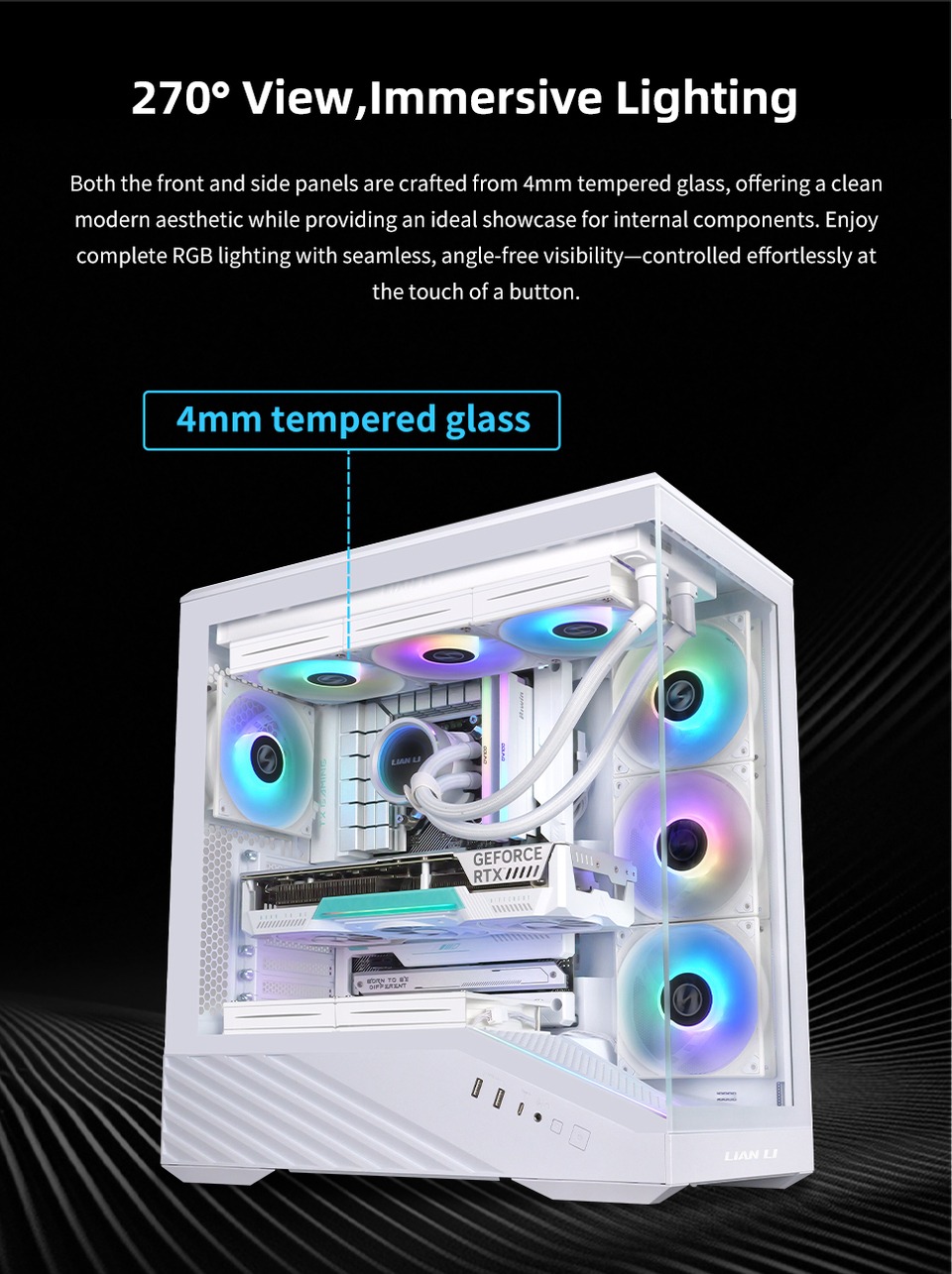 lian li vector v100 atx mid-tower case black