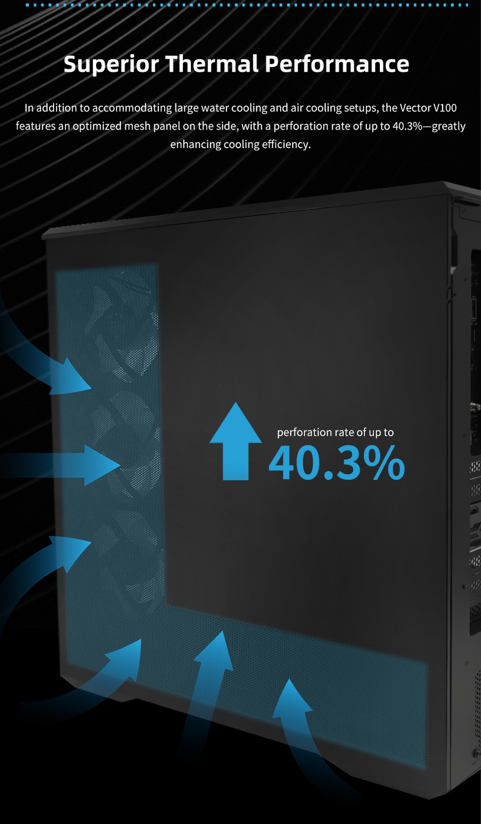 lian li vector v100 atx mid-tower case black
