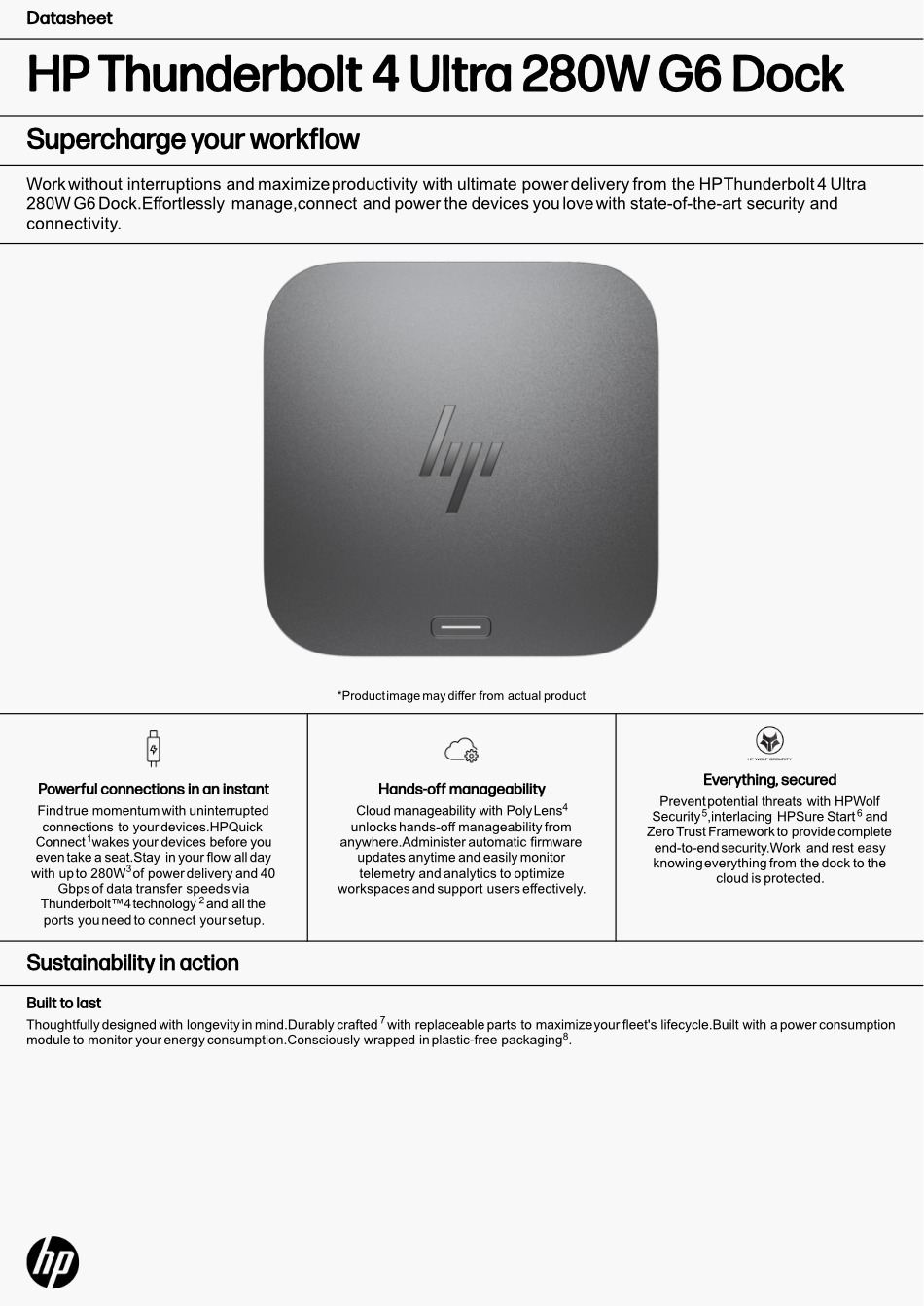 hp thunderbolt 4 ultra 280w g6 dock
