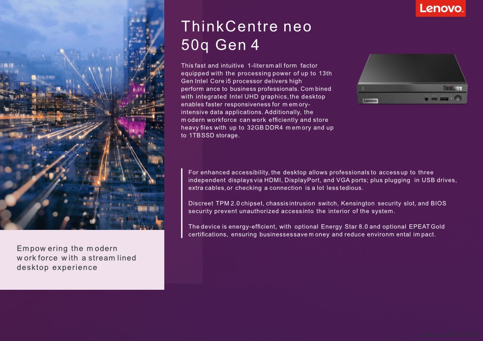 lenovo neo 50q gen 4 i5 16gb512gb sff desktop win11 pro
