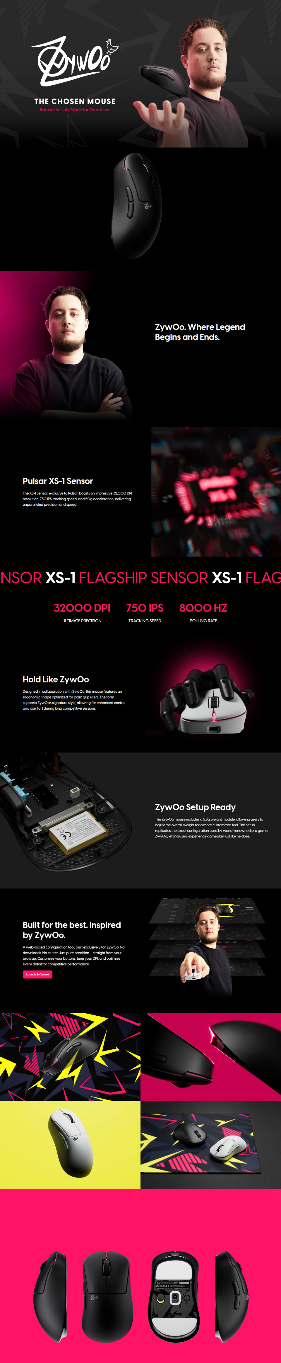 pulsar zywoo the chosen mouse medium black