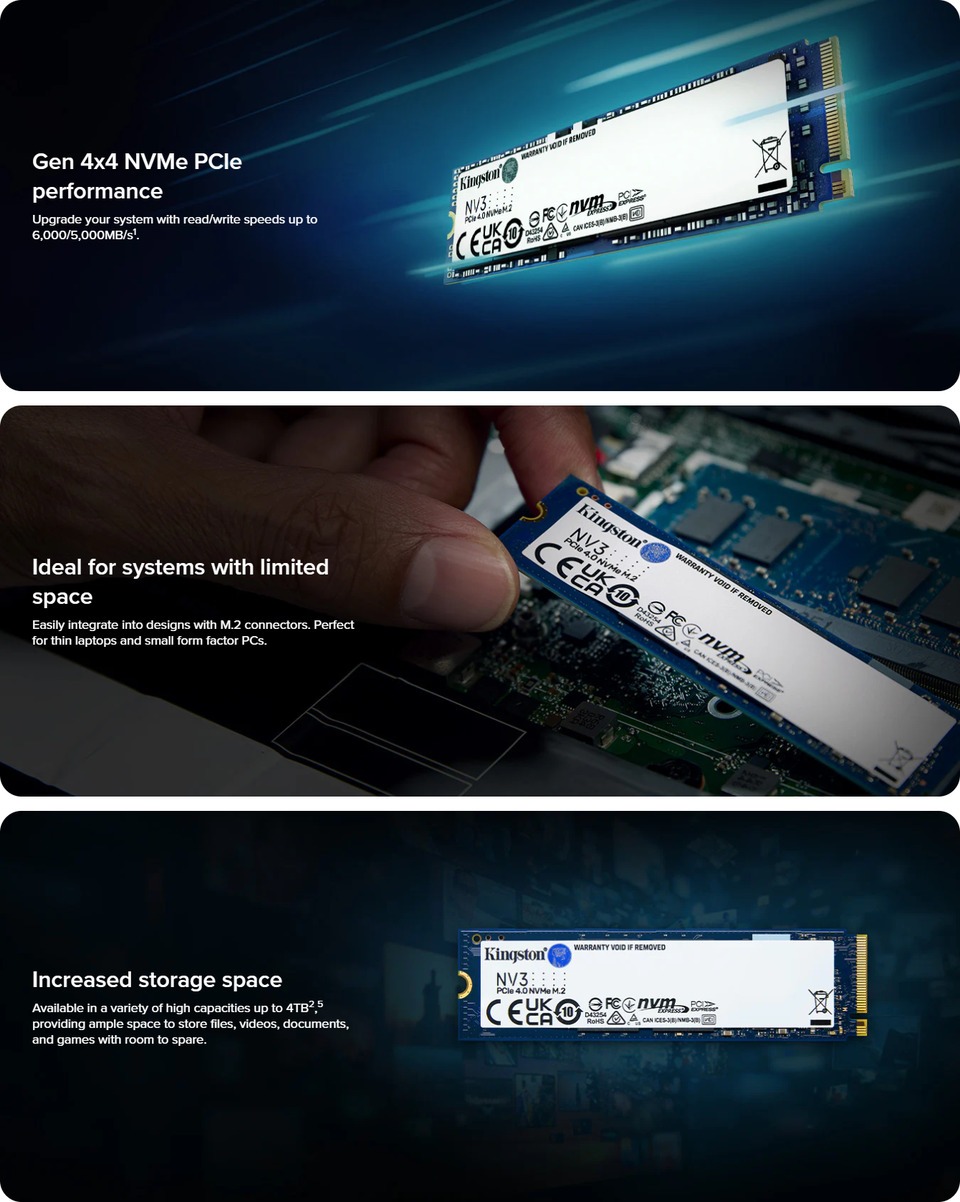 4tb kingston nv3 pcie 40 nvme m2 ssd