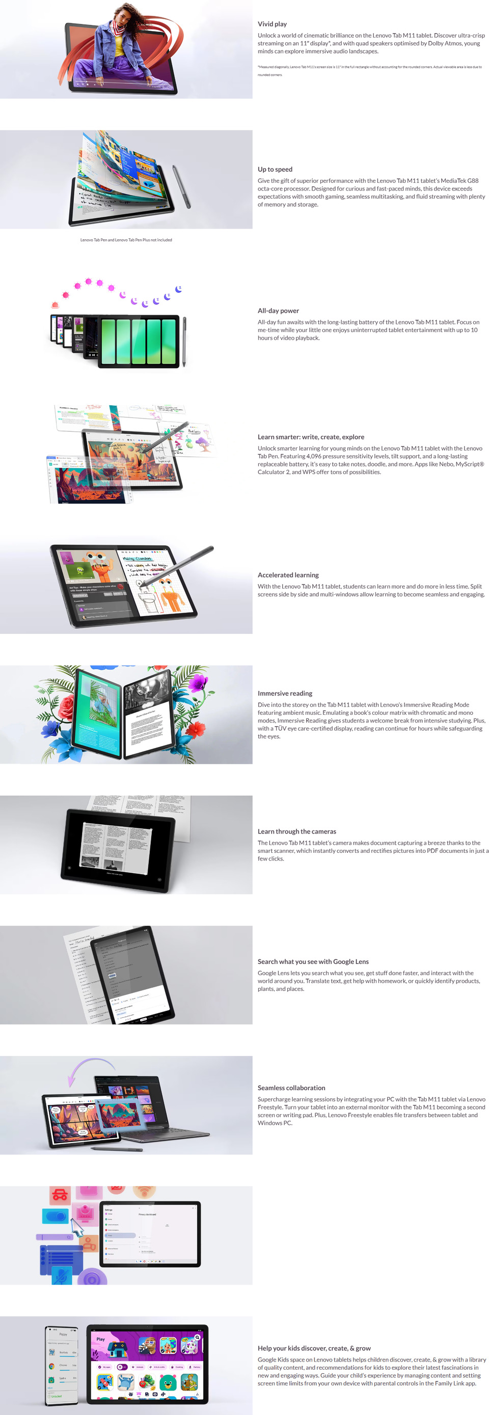 lenovo tab m11 11 4g 4gb128gb with pen luna grey
