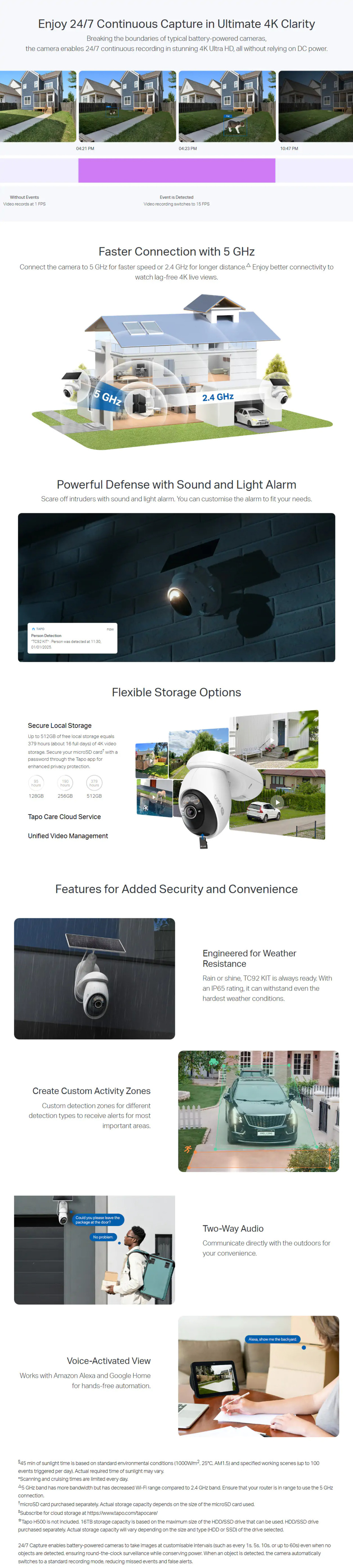 tp-link tapo tc92 kit solar-powered security camera kit
