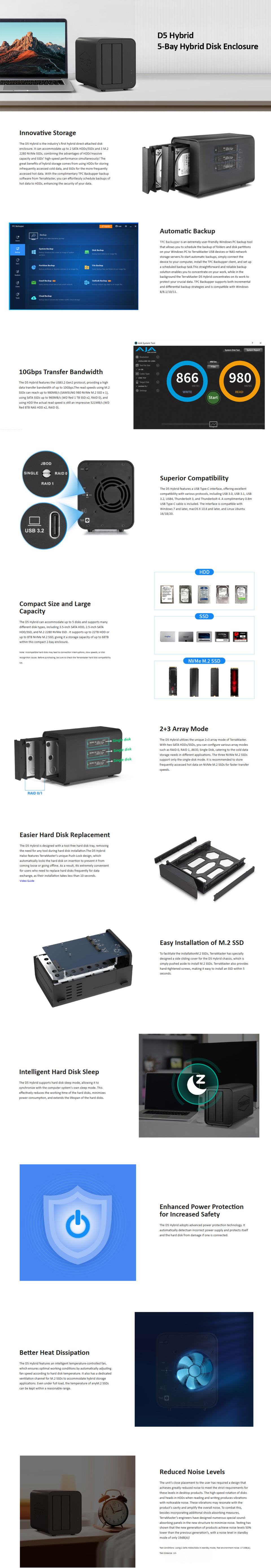 5 bay terra master d5 hybrid m2sata disk enclosure