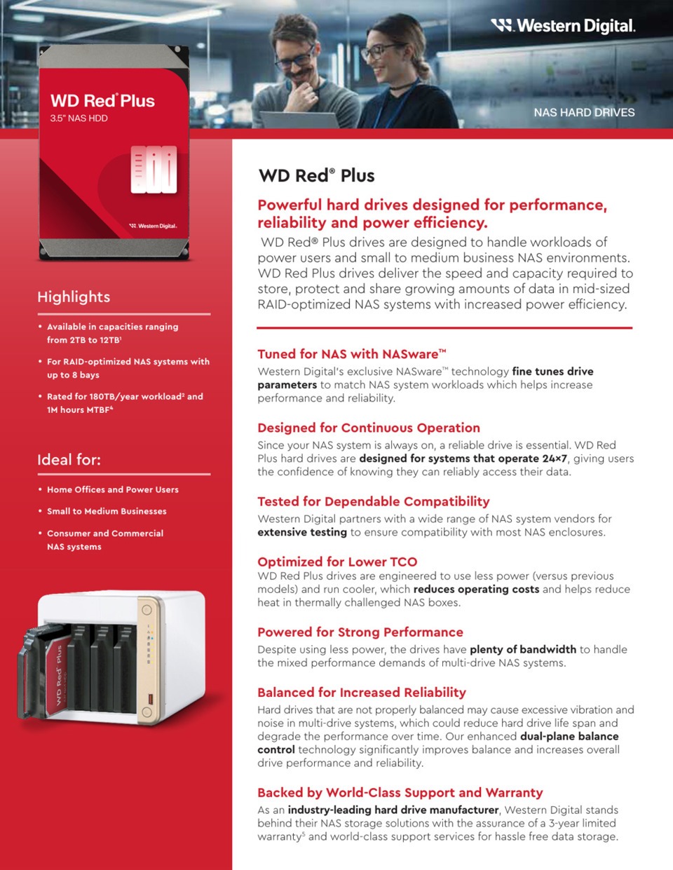 10tb wd 35 sata 6gbs red plus hdd