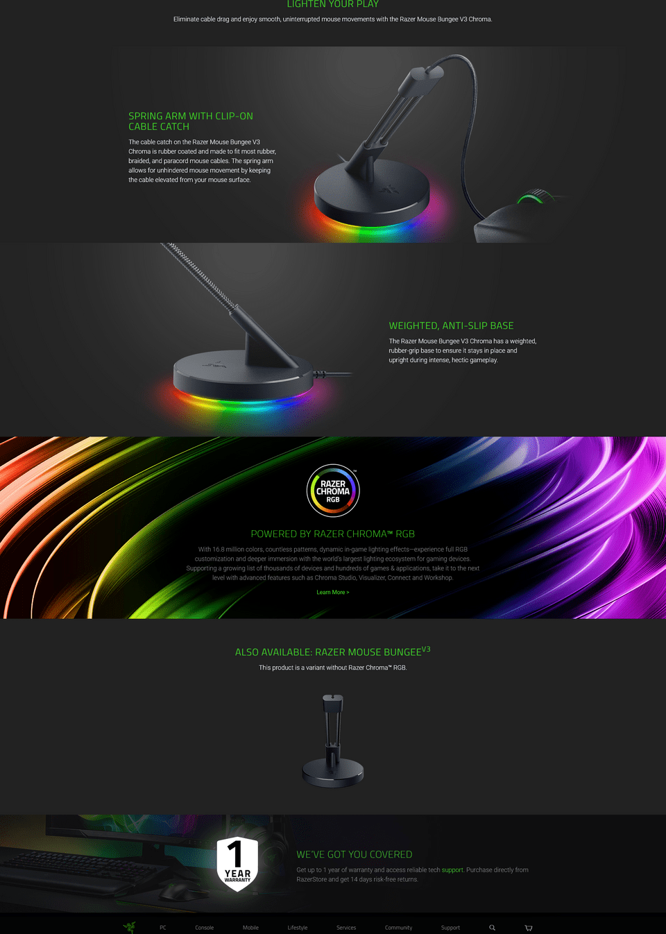 razer mouse bungee v3 chroma rc21-01520100