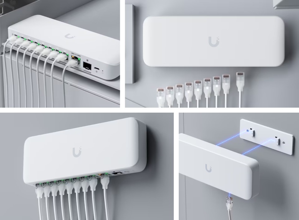 8-port ubiquiti flex 25g switch with 10gbesfp combination uplink