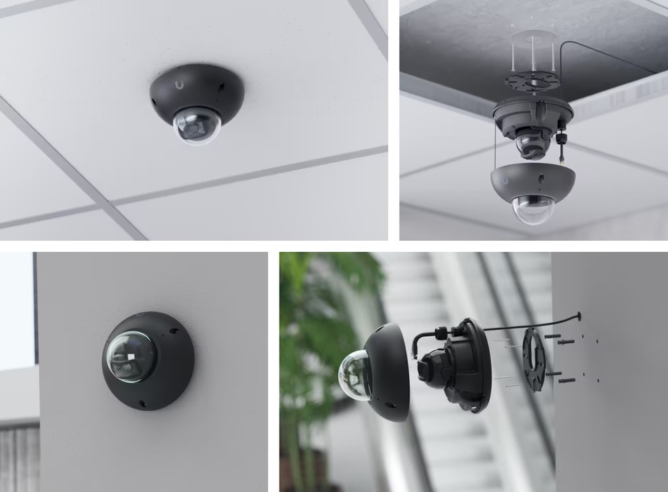 ubiquiti g6 dome 4k poe all-weather security camera black
