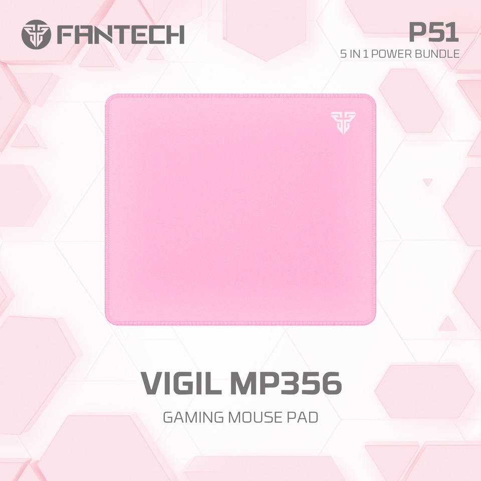fantech gaming pc 5-in-1 pink keyboard combo with mousemousepadheadsetheadset stand