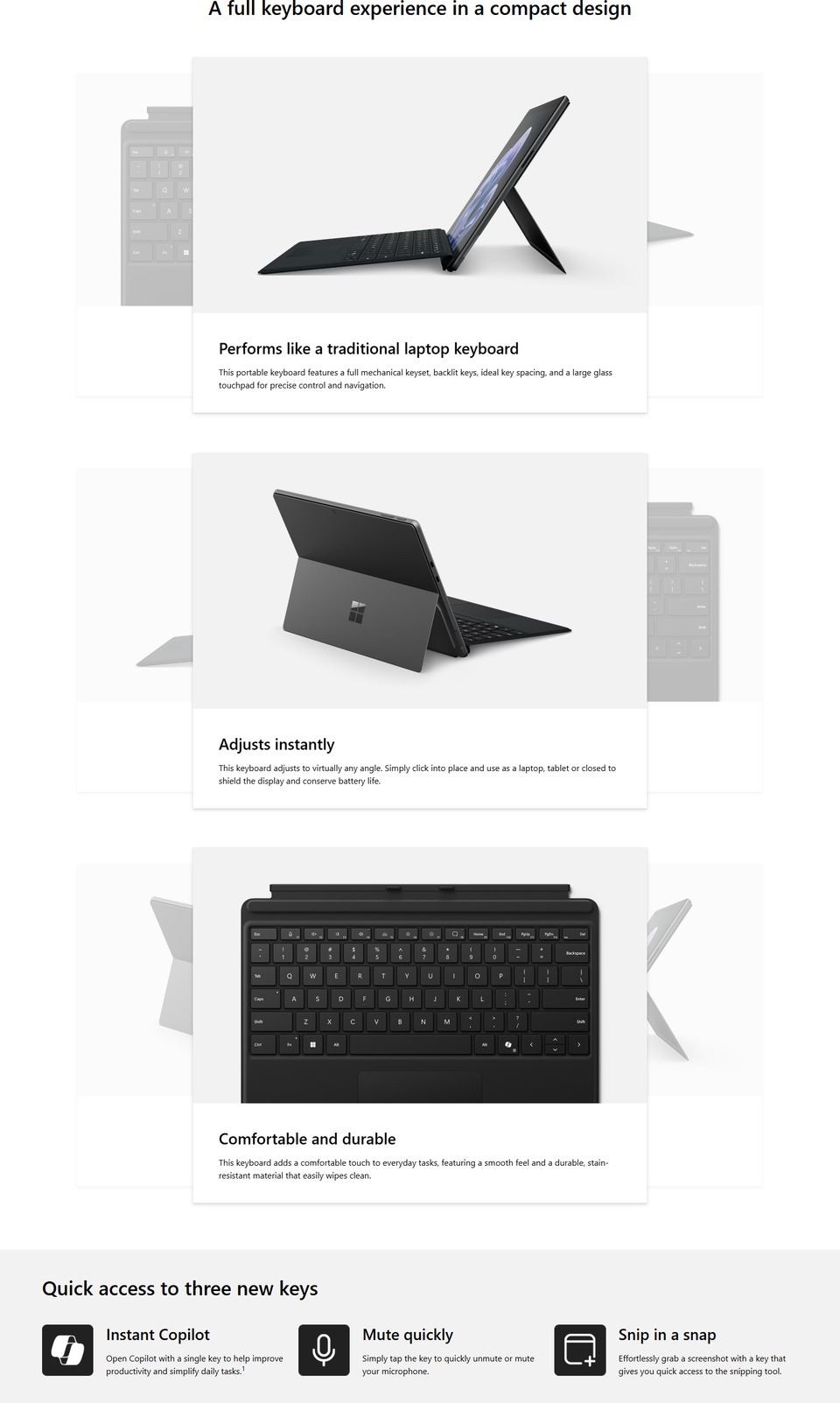 surface pro keyboard for business black