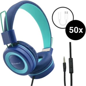 schooltech-extra-sturdy-headphones-with-mic-and-usb-c-adapter-50-pack-0