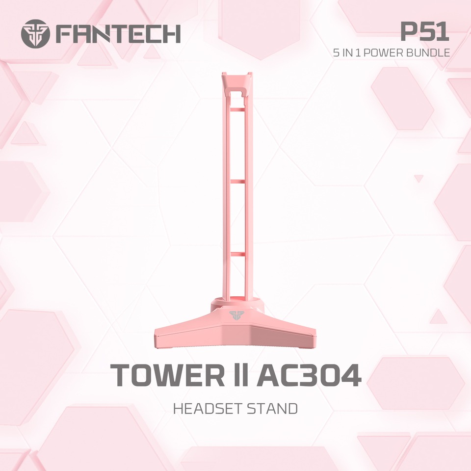 fantech gaming pc 5-in-1 pink keyboard combo with mousemousepadheadsetheadset stand