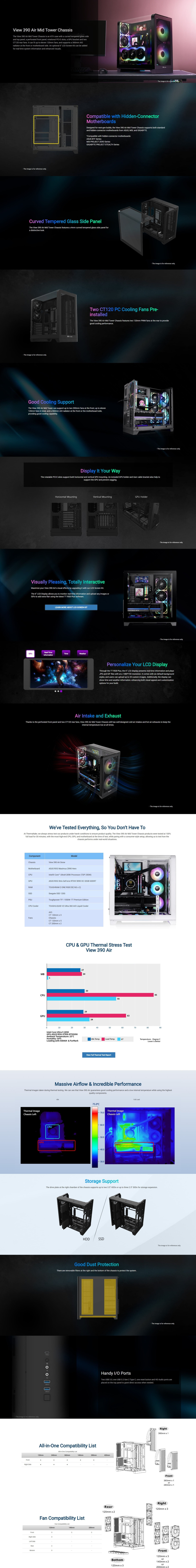 thermaltake view 390 air curved tg atx mid tower case black