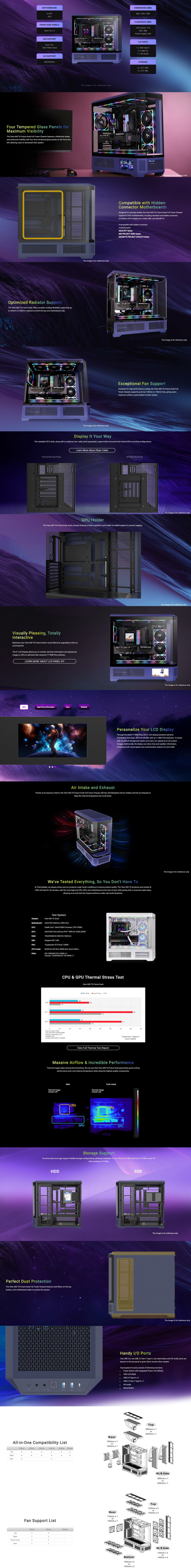 thermaltake view 600 tg full tower e-atx case future dusk