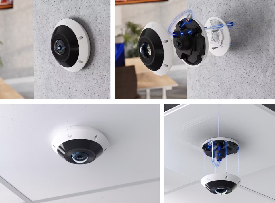 ubiquiti g6 pro 360 all-weather 12mp poe security camera white