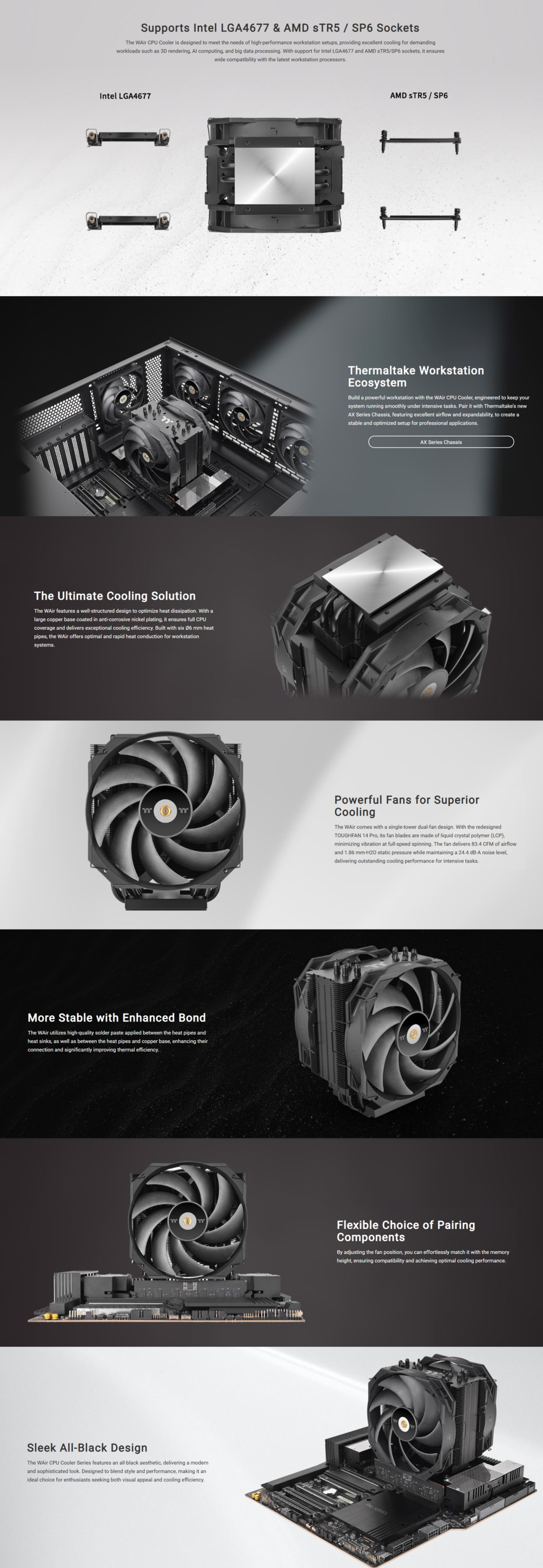thermaltake wair cpu cooler for workstation systems