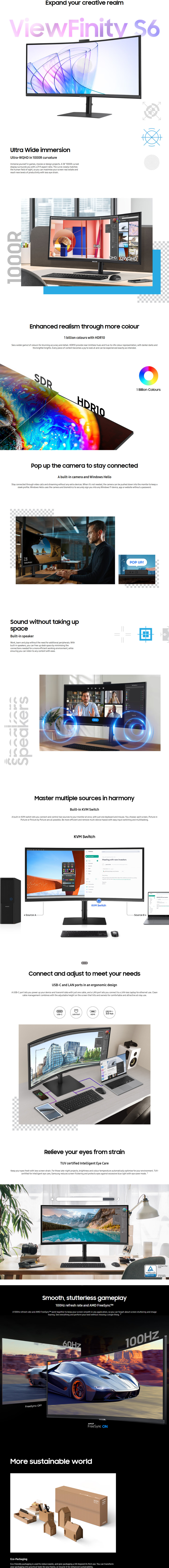 34 viewfinity s65vc uwqhd 100hz curved monitor with webcam and usb-c hub
