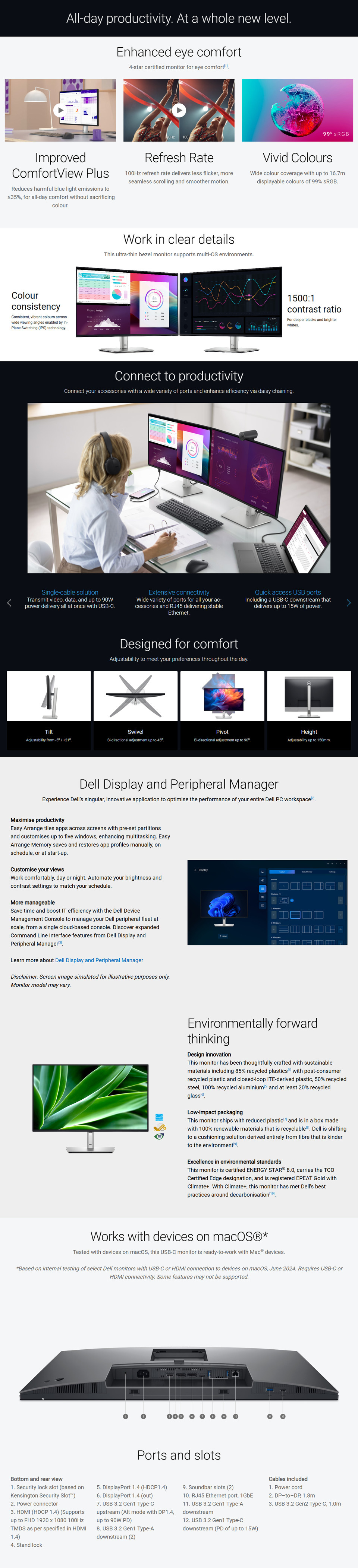 27 dell pro 27 plus fhd 100hz ips monitor with usb-c hub