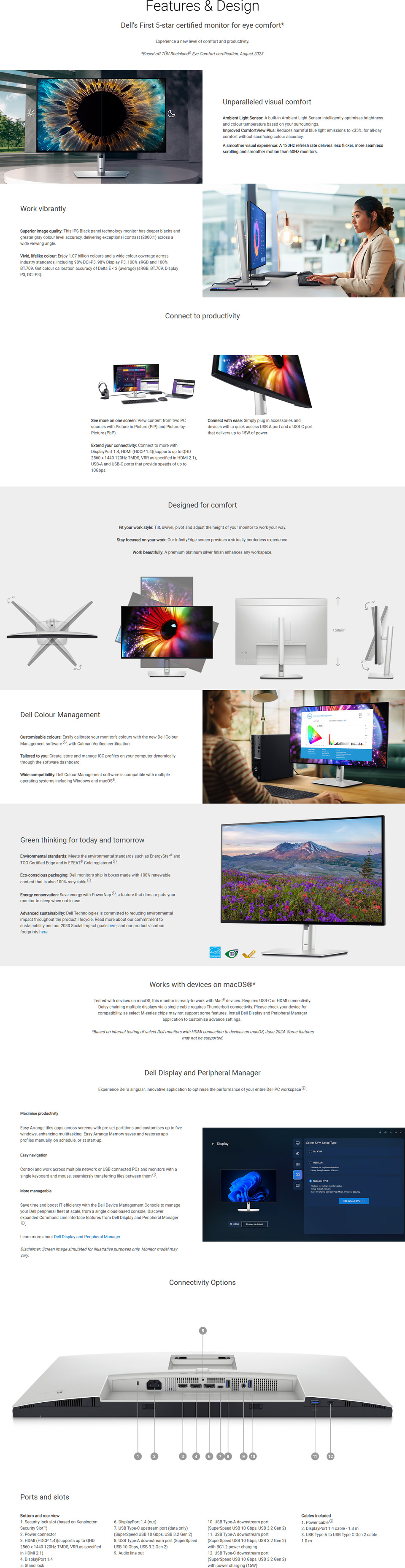 27 dell ultrasharp 27 qhd 120hz ips black monitor silver