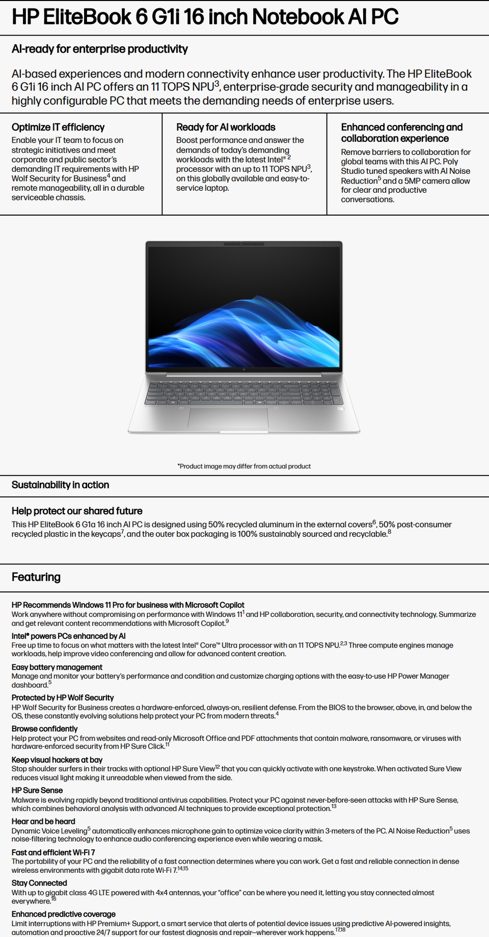 hp elitebook 6 g1i 16 ultra 7 16gb512gb laptop win11 pro silver