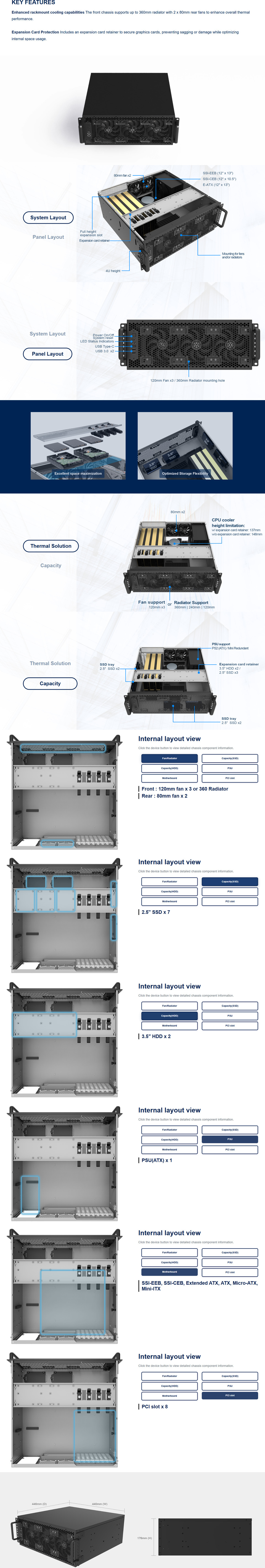 silverstone rm4a 4u rackmount server chassis