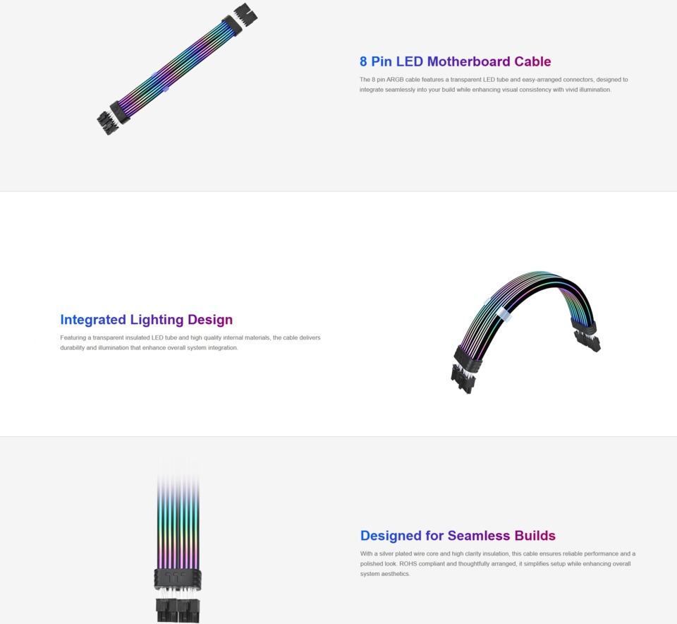 thermaltake tt mod 8 pin argb cable black