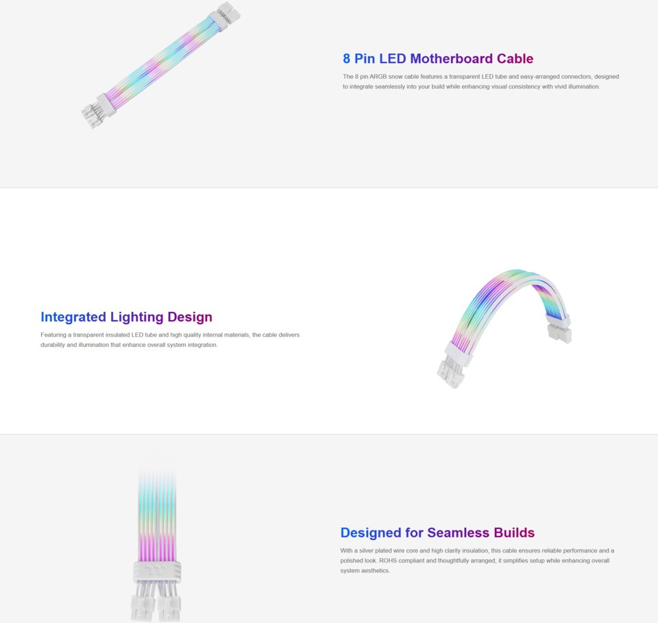 thermaltake tt mod 8 pin argb cable white