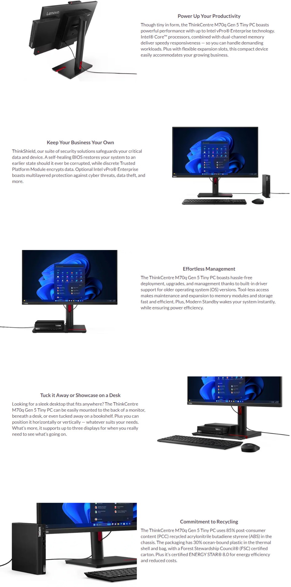 lenovo thinkcentre m70q gen 5 i7 32gb1tb tiny desktop win11 pro