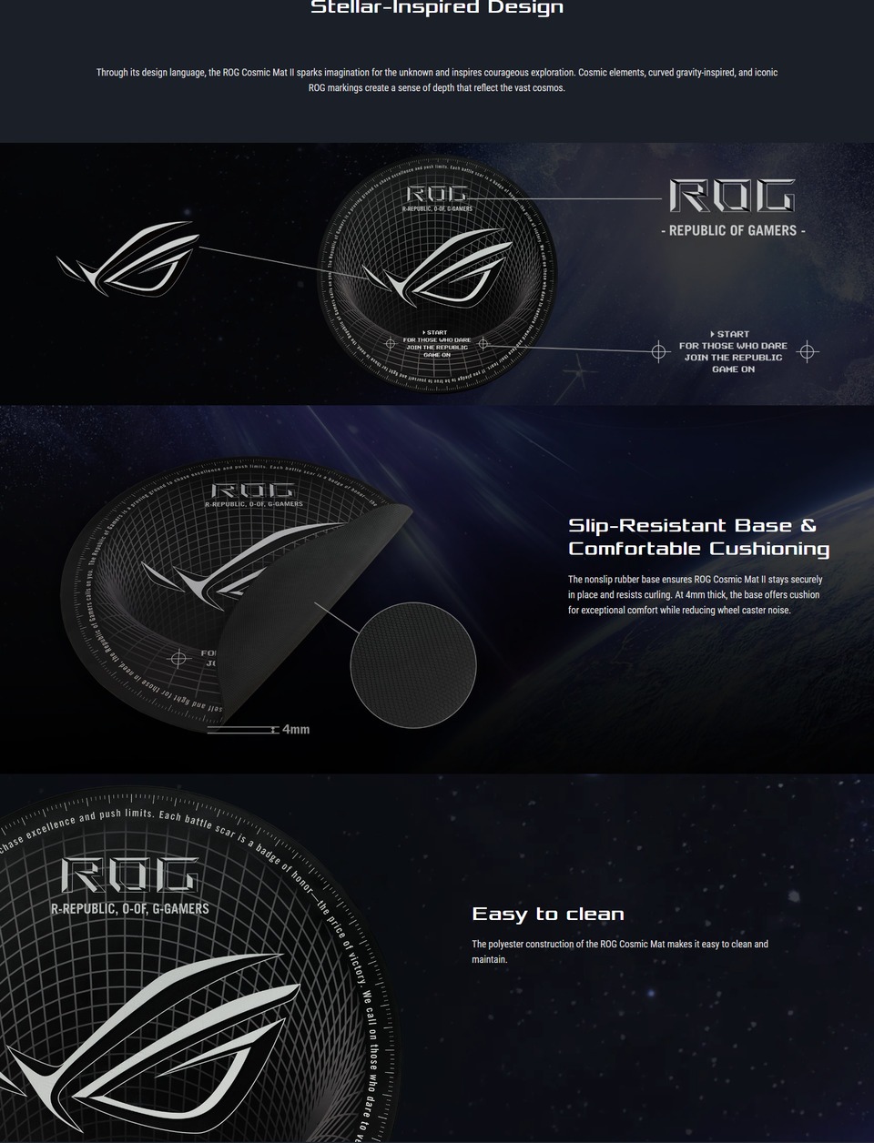 asus rog cosmic mat ii floor pad